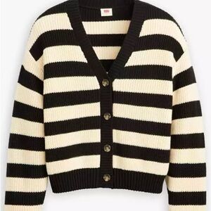 Striped Black and White Women’s Cardigan